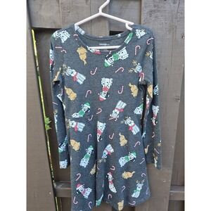 George Girls Long Sleeve Dress Dalmatian Winter Size XS 4-5 NWT